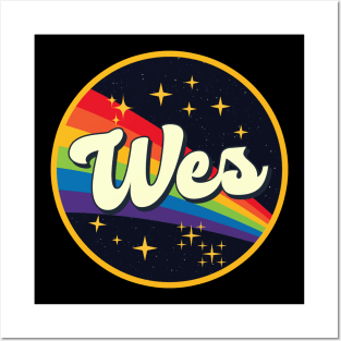 Wes // Rainbow In Space Vintage Style Posters and Art